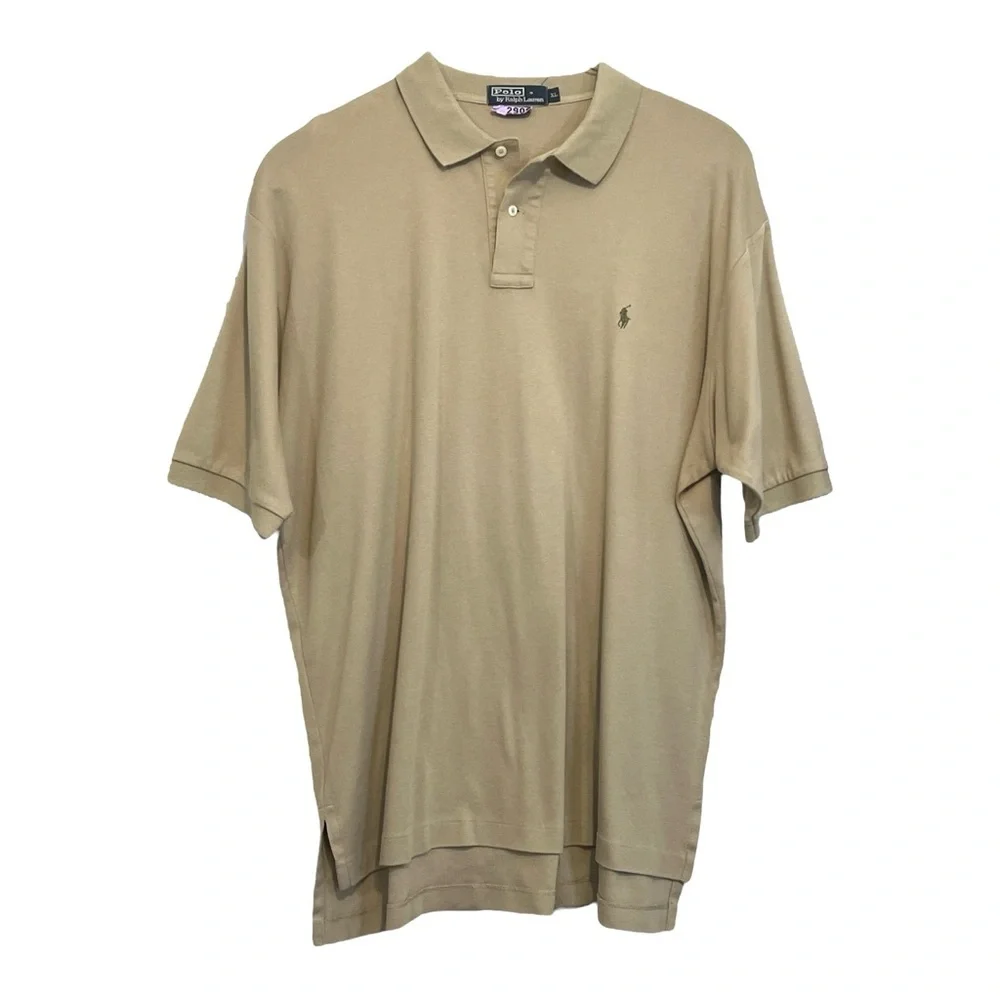 Polo Ralph Lauren Polo Shirt, Men’s, 100% cotton,‎ Short-Sleeve, Color Beige, XL
